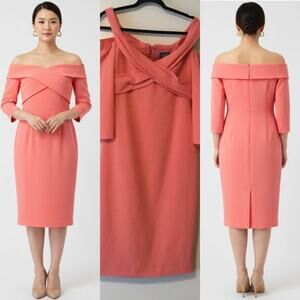 Theia Off-the-Shoulder Elbow-Sleeve